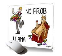 tapis de souris souple souple no prob llama probllama mousepad drole humour pc fixe pour gamer gaming lama