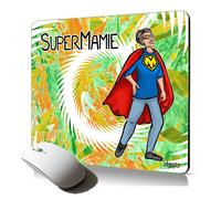 tapis de souris souple super mamie naissance cadeau fete des grands meres original bd heros accessoire ordinateur fix