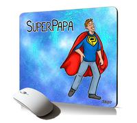 tapis de souris souple super papa drole humour cadeau fete des peres artistique humoristique heros pour ordinateur portable