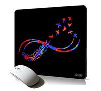 tapis de souris souple symbole infini oiseau esthétique plume cadeau de noel accessoire ordinateur portable pour gaming