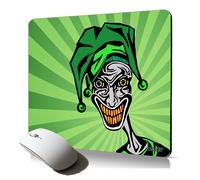 tapis de souris souple vert clown joker cartoon de qualité francaise comics pour PC portable gaming drole bd dessin