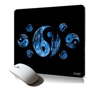 tapis de souris souple Yin et Yang motif masculin feminin harmonie motif zen yoga plume imprimé original made in France