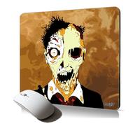 Tapis de Souris Souple Zombie Brouillard Fin du Monde Mort Vivant Horreur fumee Cadeau Gamer Jeux Video Ergonomique Orange