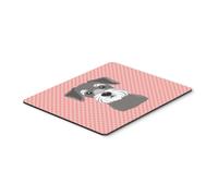 Tapis de souris/sous-plat/dessous de plat motif schnauzer rose damier de Caroline's Treasures (BB1206MP)