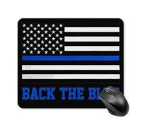 Tapis De Souris Soutenez Le Drapeau Américain « The Blue Thin Blue Line » Doux Tapis De Souris De Jeu Résistant À Usure Mouse Pad pour Ordinateur Jeux Professionnels 25X30Cm