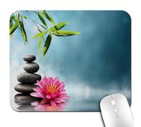 Tapis de souris Spa Thème Spa avec fleur de lotus et rochers Style yoga Purifier votre âme