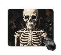 Tapis De Souris Squelette De La Terreur Tapis De Souris Carré Doux Tapis Souris, pour Maison, Jeux, 25x30cm