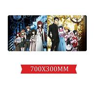 Tapis De Souris Steins Gate Cartoon 700X300Mm, Grand Format XXL Étendu, Tapis De Souris Professionnel avec Base De 3Mm D'Épaisseur, pour Ordinateurs Portables, Pc