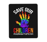 Tapis De Souris Stop Human Trafficking Save Our Children Awareness Mousepad Doux Tapis De Bureau Parfait sous-Main pour Claviers Voyage Travail 25X30CM