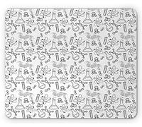 Tapis De Souris Style De Dessin De Laboratoire Doodle Éléments De Laboratoire Scientifique Atome Molécules Tubes À Essai Modèle Tapis De Souris D'Ordinateur Doux Tapis Souris, pour 25X30Cm