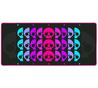Subsonic – Tapis de souris XXL Brawl Stars 90x40 cm, antidérapant, bords cousus – Noir & Fluo
