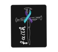Tapis De Souris Suicide Prevention Awareness Faith Jesus Nail Mousepad Comfortable Tapis De Bureau Doux sous-Main pour Travail Table Voyage 25X30CM