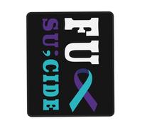 Tapis De Souris Suicide Prevention Awareness Fuck Tapis De Bureau Anti-Dérapant sous-Main Comfortable Mouse Pad pour Voyage Claviers Travail 25X30CM