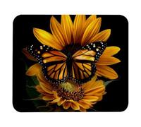 Tapis De Souris Sunflower and Butterfly Tapis Souris Antidérapante Mousepad Durable Accessoires De Jeu pour Bureau Gaming Jeu M