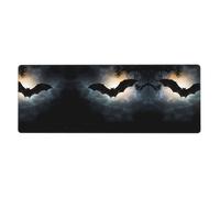 Tapis de souris surdimensionné motif chauve-souris Flying Solo 30,5 x 80 cm, design à bord verrouillé, antidérapant et résistant à l'usure
