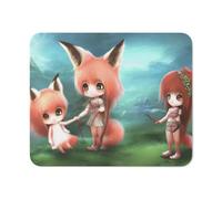Tapis De Souris, Sœurs Et Sœurs Fox Girl ! Tapis Souris Antidérapante Tapis De Souris Gamer Résistant À Usure Tapis De Souris D'Ordinateur pour Bureau Pc 25X30Cm