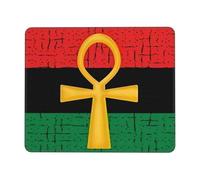 Tapis De Souris Symbole des Dieux Égyptiens Ankh Rouge Et Vert Gamer Mouse Pad Anti-Dérapant Mousepad De Bureau Tapis De Souris De Jeu pour Travail Souris Bureau 25X30Cm