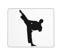 Tapis de souris Taekwondo pour arts martiaux avec base en caoutchouc antidérapant pour ordinateur