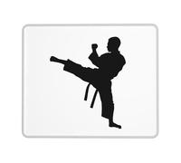 Tapis de souris Taekwondo pour arts martiaux avec base en caoutchouc antidérapant pour ordinateur