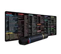 Tapis de souris, tapis de souris de bureau unique avec feuille de triche Python/JAVA intégrée, facile à nettoyer avec raccourci Python complet