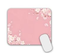Tapis de Souris, Tapis de Souris de Gaming, Tapis de Souris avec Base en Caoutchouc Antidérapant et Dessins pour Ordinateur Portable, Ordinateur et Bureau, 24,1 x 20,1 x 0,3 cm (Fleur Rose)