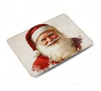 Tapis de Souris, Tapis de Souris Gaming 260 x 210mm Optimisé pour Capteur, Haute Précision et Vitesse avec Bords Cousus et Base en Caoutchouc Antidérapante pour Bureau, Gaming, Père Noël, Blanc 0o-20