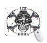 Tapis De Souris Tatouage Ghetto Crâne Cool Casque Moto Dotwork Gangster Neige Bureau Tapis Souris Résistant À Usure Tapis De Souris D'Ordinateur, Pour Maison, Ordinateur, 25 x 30cm