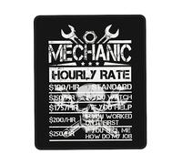 Tapis De Souris Taux Horaire du Mécanicien Tapis De Souris Antidérapant Glissement Facile Tapis De Souris D'Ordinateur, pour Maison, Ordinateur Portable, 25x30cm