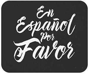 Tapis De Souris Teacher Teaching Spanish Teacher Maestra en Espanol Por Favor Mouse Pad Anti-Dérapant sous-Main Doux Tapis De Bureau pour Table Claviers Travail 25X30CM