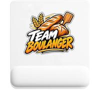 Tapis de Souris Team Boulanger | Tapis Ergonomique 22 × 18 cm Repose-Poignet Mousse | Bureau Télétravail Études | Idée Cadeau Collègue Noël