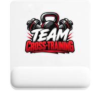 Tapis de Souris Team Cross-Training | modèle 2 | Tapis Ergonomique 22 × 18 cm Repose-Poignet Mousse | Bureau Télétravail Études | Idée Cadeau Sportif Sportive Collègue Noël