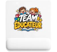 Tapis de Souris Team éducateur | Tapis Ergonomique 22 × 18 cm Repose-Poignet Mousse | Bureau Télétravail Études | Idée Cadeau Collègue Noël