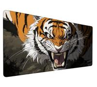 Tapis de Souris Tigre Gaming Tapis de Souris XXL 39.3 x 19.6 inch, Animal Tapis de Bureau Bords Cousus Imperméable Antidérapant, Améliore la Vitesse et la Précision, pour Bureau Maison, Model 561
