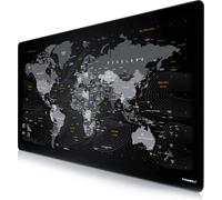 Tapis de souris Titanwolf Gaming, Tapis de souris XXXL Speed 1200 x 600 mm, vitesse & précision, carte du monde en allemand