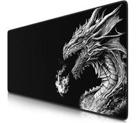 Tapis de souris Titanwolf Gaming XXL, 900 x 400 x 3 mm, sous-main, lavable, dos antidérapant, vitesse & précision, Black Dragon