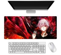 Tapis de souris Tokyo Ghoul | 900 x 400 mm | Tapis de souris Anime | Kaneki Ken/Kirishima Tōka | Sous-main avec base en caoutchouc antidérapante pour bureau Accessoires informatiques
