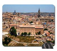 Tapis De Souris, Tolède Espagne Panorama Architecture Médiévale Mousepad Antidérapante Gaming Mousepad Durable Souris De Bureau pour Jeux Ordinateur Souris 25X30Cm