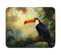 Tapis De Souris Toucan sur La Branche Tapis De Souris De Jeu Améliore La Précision Et La Vitesse Accessoires De Jeu Mac Et Pc Durables Gamer Mouse Pad pour Travail Ordinateur Gaming 25X30Cm