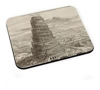 Tapis de souris Tour de babel turris babel athanasius kircher dessin bible G