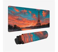 Tapis de Souris Tour Eiffel 1600x800x3mm Grand Tapis Souris XXL, Architecture Tapis de Souris Gamer, à Bords Cousus, Base en Caoutchouc Antidérapante, sous Main pour Clavier et Souris, for Gamer