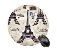 Tapis de Souris Tour Eiffel, Paris, France, antidérapant, Base en Caoutchouc, Tapis de Souris de Jeu, Souris sans Fil, Accessoires de Bureau pour Ordinateur Portable