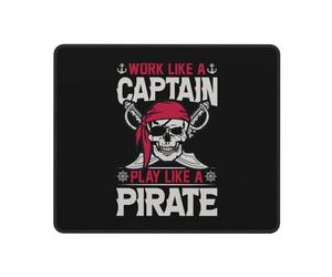 Tapis De Souris Travaillez comme Un Capitaine, Jouez comme Un Pirate Tapis De Souris De Jeu Durable Souris Tapis Améliore La Précision Et La Vitesse Mouse Pad pour Pc Gaming Clavier 25X30Cm