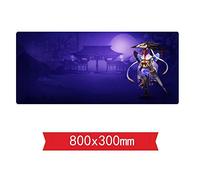 Tapis De Souris Très Grand De Style Chinois 800X300Mm, Mousepad De Jeu, Tapis De Souris De Jeu en Caoutchouc Naturel Antidérapant avec Bord De Verrouillage De 3Mm, E