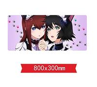 Tapis De Souris Très Large De Steins Gate, 800X300Mm, Gaming Mousepad, Tapis De Souris Anti-Dérapant en Caoutchouc Naturel avec Bordure Verrouillable De 3Mm