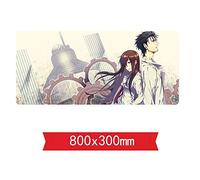 Tapis De Souris Très Large De Steins Gate 800X300Mm, Gaming Mousepad, Tapis De Souris Anti-Dérapant en Caoutchouc Naturel avec Bordure Verrouillable De 3Mm , E