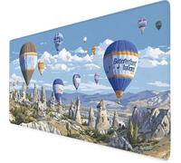 Tapis de Souris TüRkiye Tapis de Souris XXL montgolfière Mouse Pad Gaming Haute Précision et Vitesse avec Bords Cousus et Base en Caoutchouc Antidérapante, pour Bureau, Études 1000 x 500mm 4-1204l