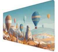 Tapis de Souris TüRkiye Tapis de Souris XXL montgolfière Mouse Pad Gaming Haute Précision et Vitesse avec Bords Cousus et Base en Caoutchouc Antidérapante, pour Bureau, Études 1200 x 600mm 4-7205g