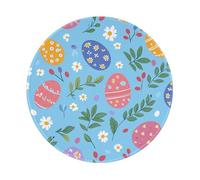 Tapis De Souris Œufs De Pâques Colorés, Feuilles De Printemps Mousepad Résistant À Usure Mouse Pad Portable Tapis De Souris Gaming pour Voyage Maison Ordinateur 20X20 Cm