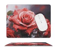 Tapis de souris ultra fin en cuir avec surface lisse imperméable et antidérapant pour jeux, bureau et maison, 25,4 x 20,3 cm