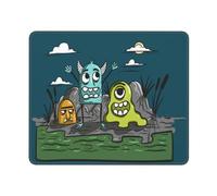 Tapis De Souris Un Drôle De Monstre Traîne dans Le Marais La Nuit dans Un Motif sans Couture Accessoires De Jeu Mac Et Pc Étanche Souris Tapis Durable Tapis De Bureau pour Pc Souris 25X30Cm